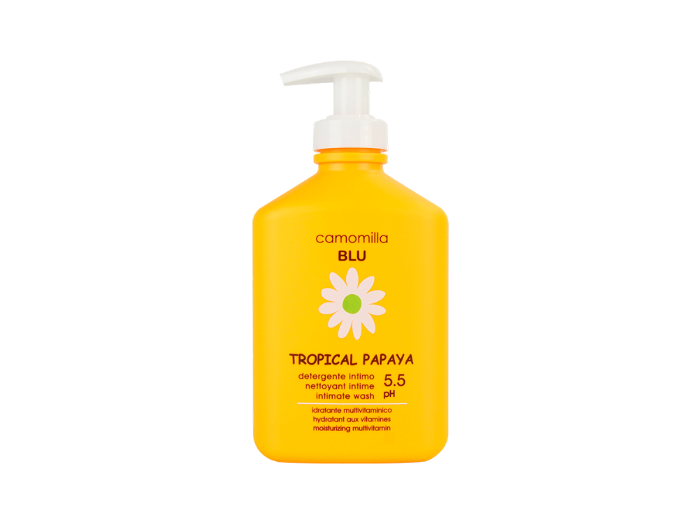 Camomilla Blu Tropical Papaya Intimate Wash, Υγρό Καθαρισμού Eυαίσθητης Περιοχής pH5.5, 300ml