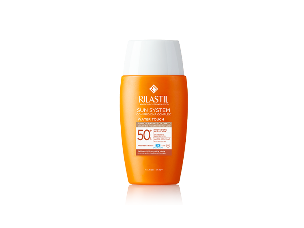 Rilastil Sun System Water Touch Colored Moisturizing Fluid, Αντηλιακό Προσώπου με Χρώμα SPF50+, 50ml