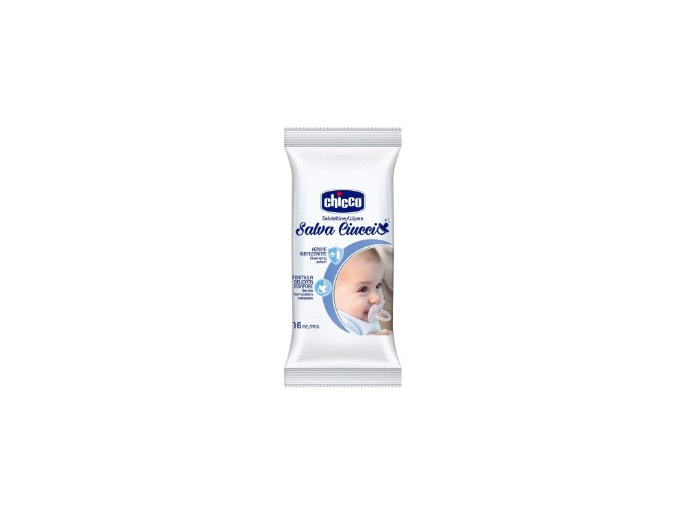 Chicco Wipes Μαντηλάκια Αποστείρωσης μιας Χρήσης, 16 τμχ
