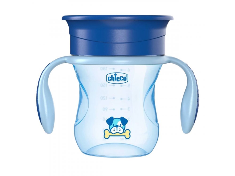 Chicco Perfect Cup 12m+ Κύπελλο που Μετατρέπεται σε Κανονικό Ποτήρι, Μπλε 200ml, 1τμχ