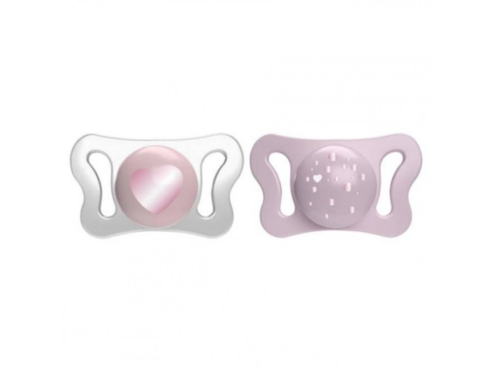 Chicco PhysioForma Micro Πιπίλες Σιλικόνης, Ρόζ, 0-2m, 2τμχ