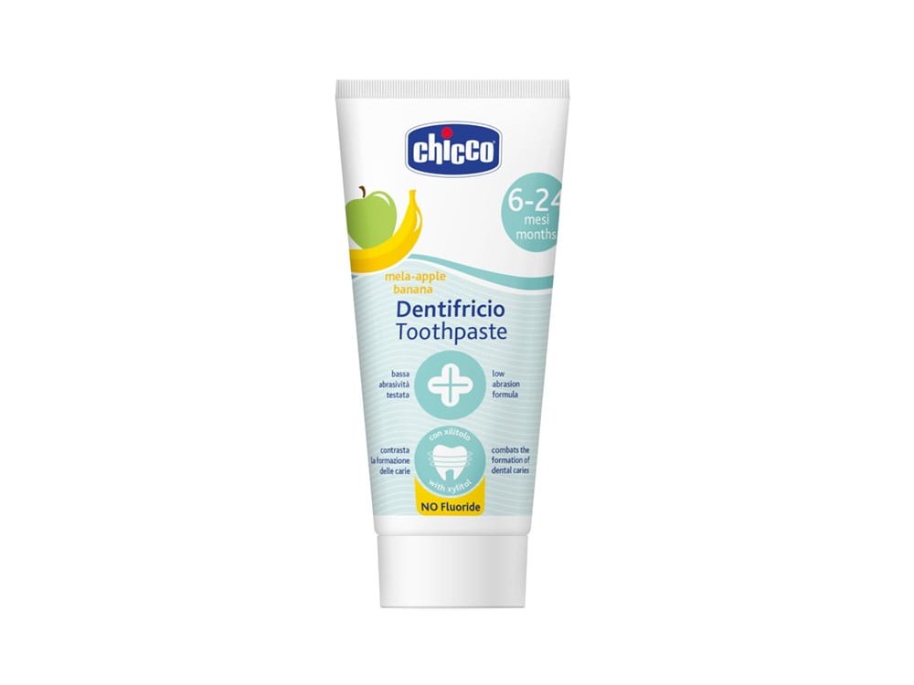 Chicco Οδοντόκρεμα Χωρίς Φθόριο με Γεύση Μήλο & Μπανάνα 6-24m, 50ml, 1τμχ