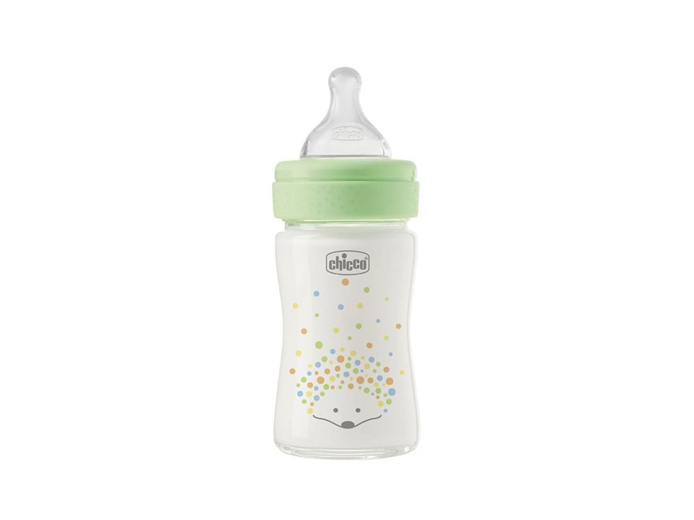 Chicco Perfect Easy Γυάλινο Μπιμπερό κατά των Κολικών Σκαντζοχοιράκι 0m+, 150ml, 1τμχ