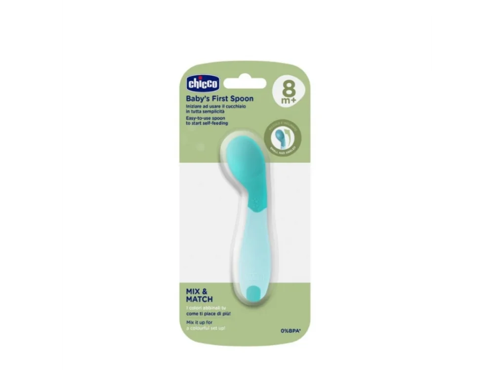 Chicco Baby's First Spoon Κουτάλι Σιλικόνης για Βρέφη 8m+, 1τμχ