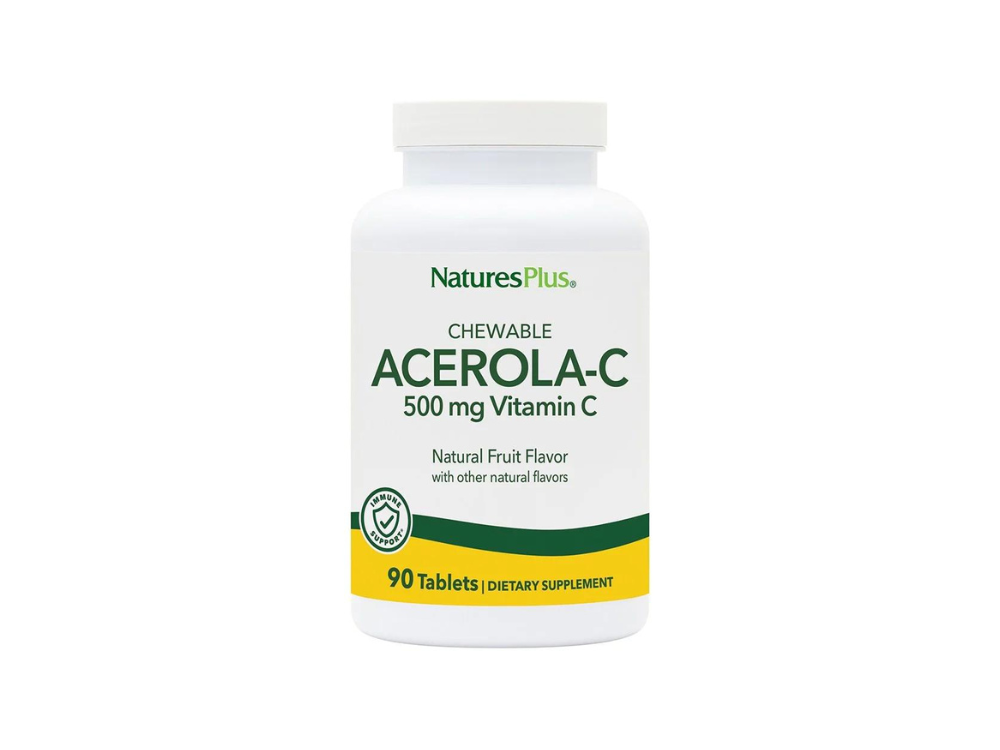 Natures Plus Acerola-C 500mg Vitamin C, 90chew.tabs