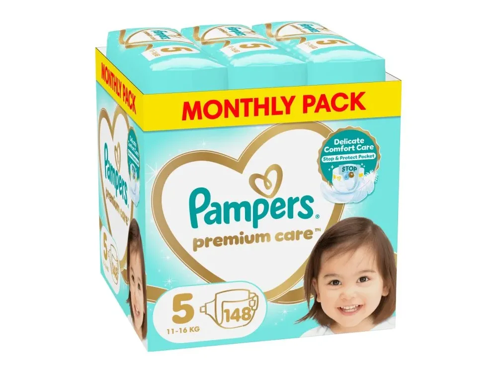 Pampers Premium Care Monthly Pack Νο5 (11-16kg), Πάνες, 148τεμ