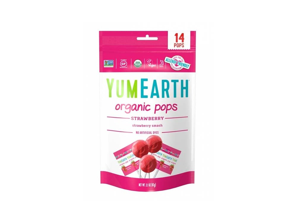 Yumearth Organic Pops Βιολογικά Γλειφιτζούρια Φράουλα (87gr), 14τεμ