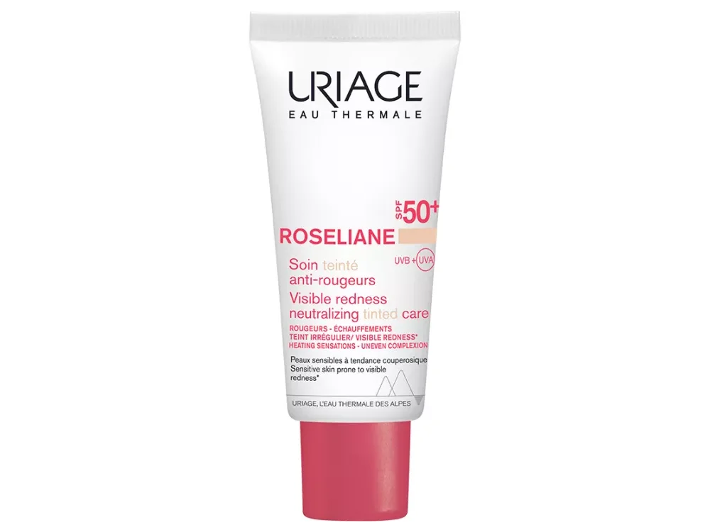 Uriage Roseliane CC Cream SPF50+, Ενυδατική Προστατευτική Κρέμα με Χρώμα SPF50+ για Ευαίσθητες Επιδερμίδες 40ml