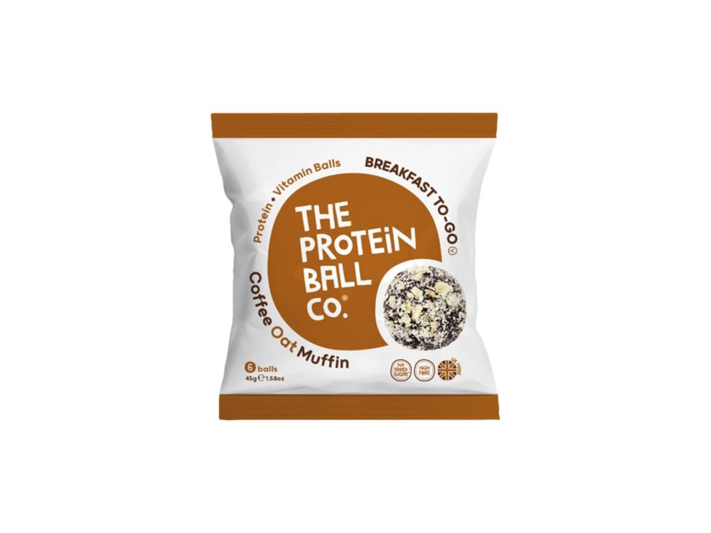 The Protein Ball Co. High Protein Coffee Oat Muffin Μπαλίτσες Πρωτεΐνης με Γεύση Καφέ, 6 balls