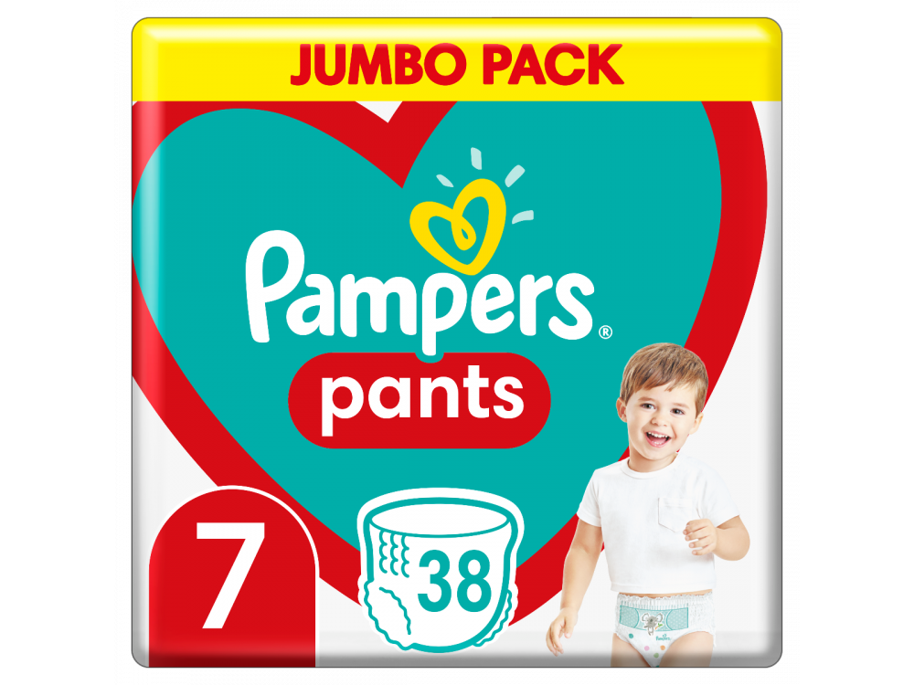 Pampers Pants Jumbo Pack No.7 17+kg Βρεφικές Πάνες Βρακάκι, 38τμχ