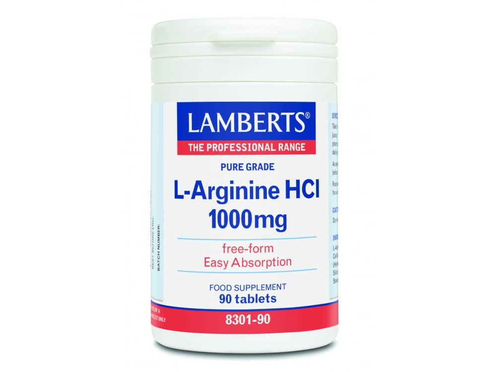 Lamberts L-Arginine HCL 1000mg 90tabs