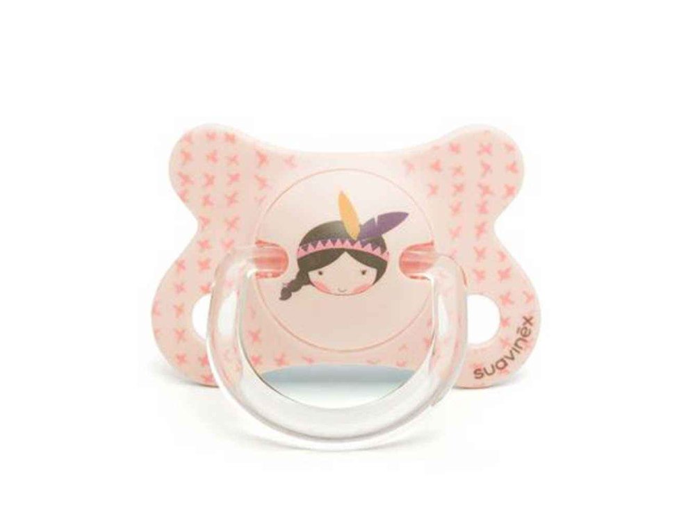 Suavinex Aνατομική Πιπίλα Fusion Pink Indian, με Θηλή Σιλικόνης 2-4m