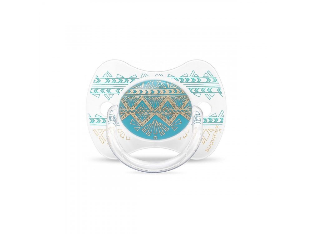 Suavinex Πιπίλα Σιλικόνης Premium Couture, 4-18m, Light Blue