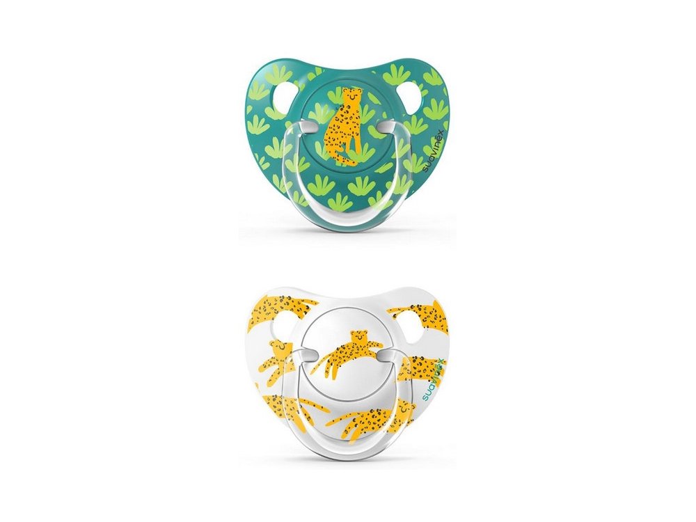 Suavinex Ανατομική Πιπίλα Σιλικόνης Jungle Green 6-18m 2τμχ