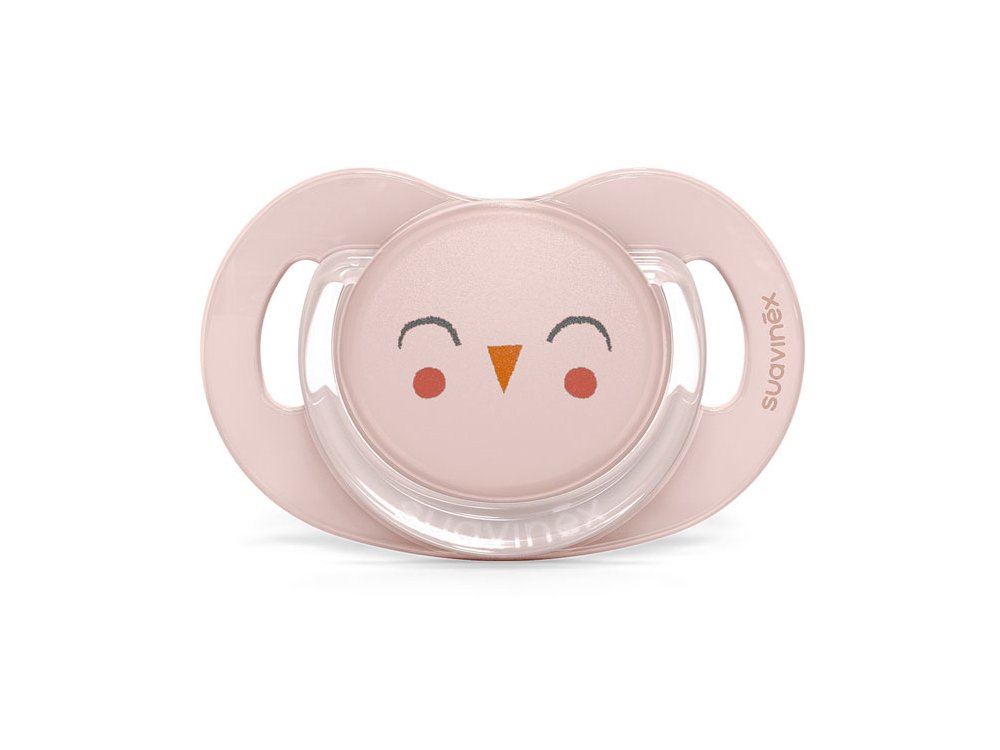 Suavinex Premium Bonhomia Owl Πιπίλα Σιλικόνης για (6-18m) Ροζ, 1τμχ