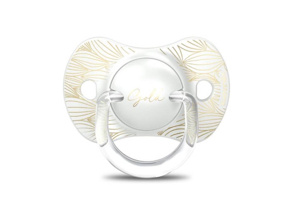 Suavinex Premium HC Physio Πιπίλα Σιλικόνης 0-6m, Gold Grey