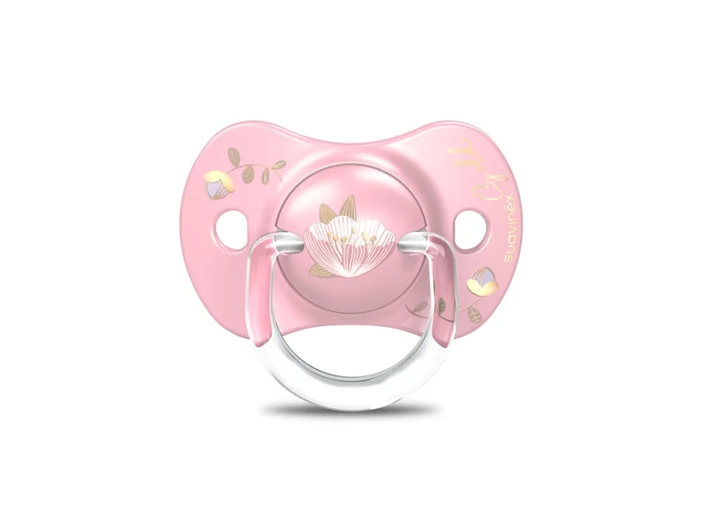 Suavinex Πιπίλα Σιλικόνης Premium Gold Edition Ροζ 6-18m