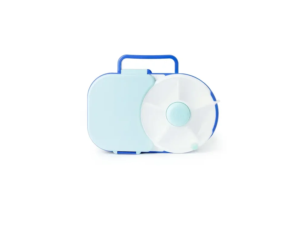 Gobe LunchBox Blueberry Blue, Δοχείο για Σνακ με 1 Μεγάλη & 4 Περιστρεφόμενες Θήκες, 1τμχ