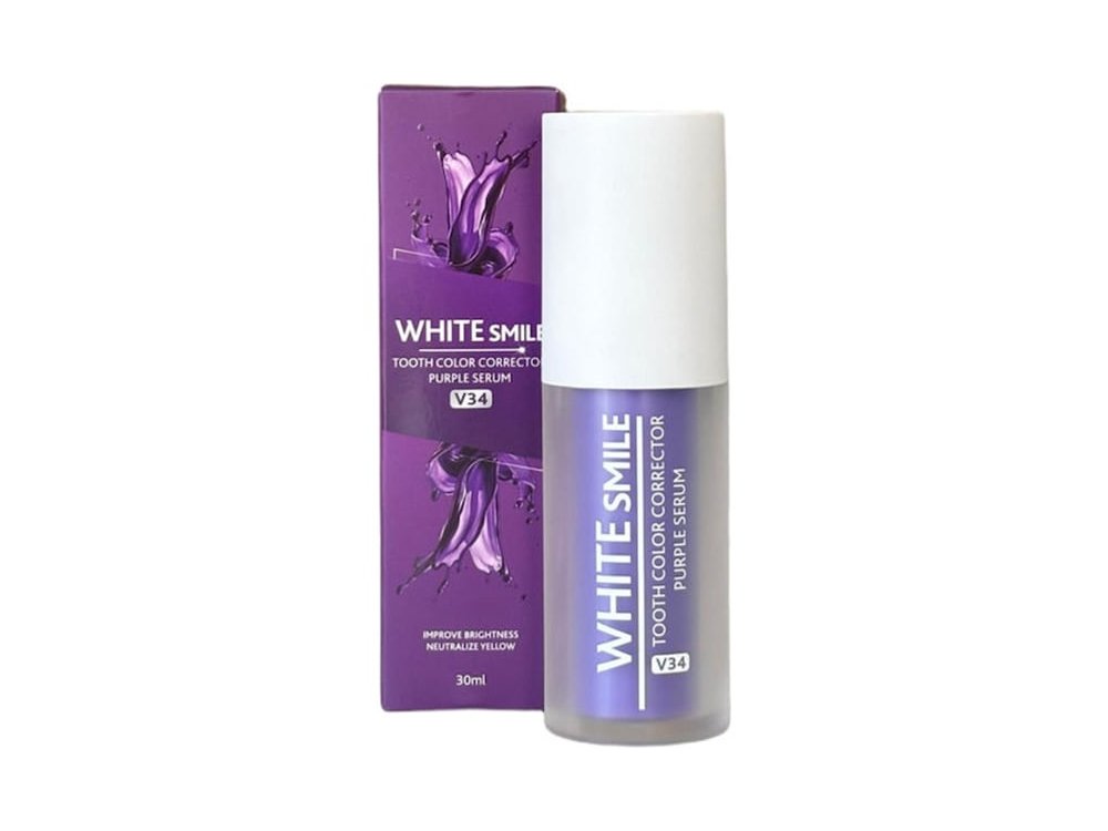 WhiteSmile Tooth Color Corrector Purple Serum V34 Μωβ Ορός Λεύκανσης Δοντιών, 30ml