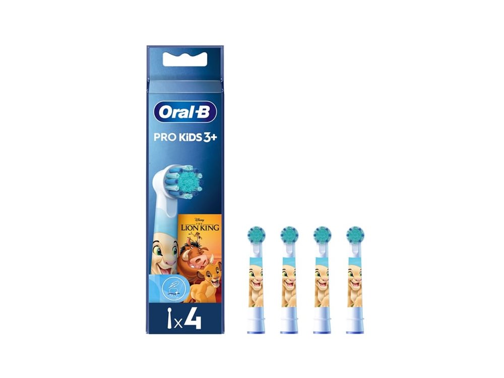 Oral-B Pro Kids Toothbrush Heads Ανταλλακτικές Κεφαλές Oδοντόβουρτσας The Lion King 3y+, 4τμχ