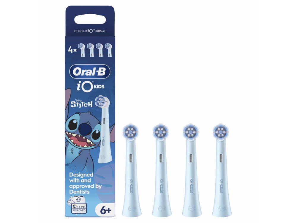 Oral-B iO Kids Disney Stitch, Ηλεκτρική Κεφαλή Οδοντόβουρτσας απο 6+ ετών, 4τεμ