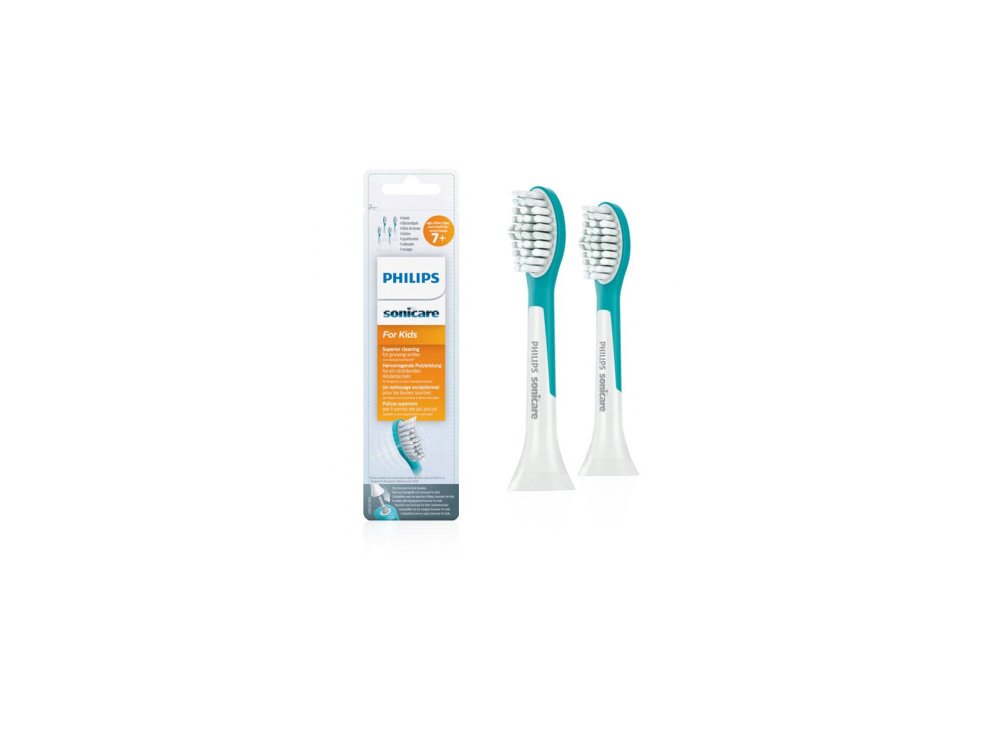 Philips Sonicare For Kids HX6042/33, Ανταλλακτικά Παιδικής Ηλεκτρικής Οδοντόβουρτσας από 7+ ετών, 2τμχ