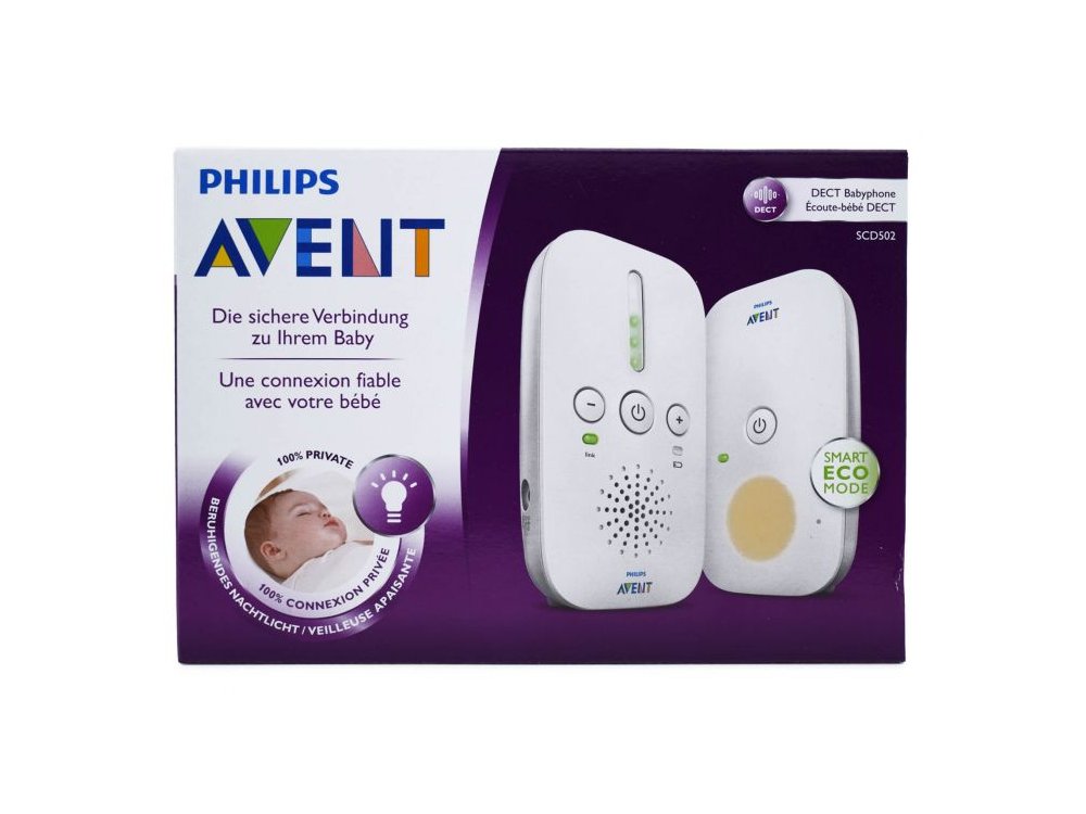 Philips Avent Συσκευή Παρακολούθησης Μωρού DECT, SCD502/26, 1τμχ