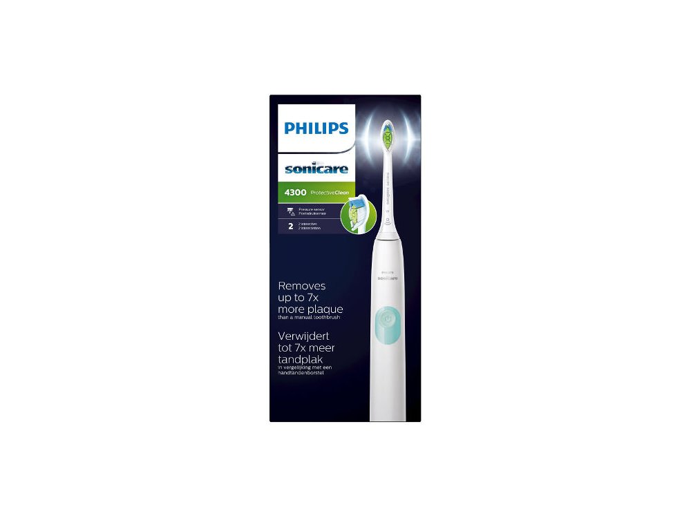 Philips Sonicare Protective Clean 4300 (HX6807/24) Ηλεκτρική Οδοντόβουρτσα σε Λευκό Χρώμα, 1τμχ