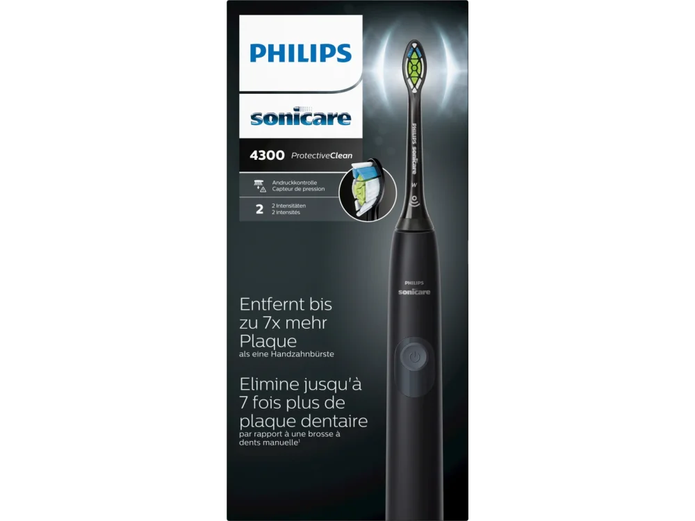 Philips Sonicare ProtectiveClean 4300 Ηλεκτρική Οδοντόβουρτσα σε Μαύρο Χρώμα (HX6800/44), 1τμχ