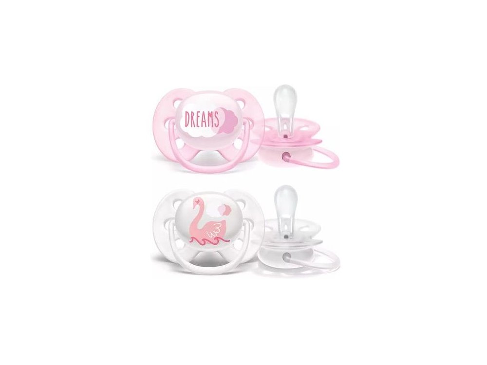 Philips Avent Ultra Soft FlexiFit, Πιπίλα Σιλικόνης Dreams 0-6m, 2τμχ