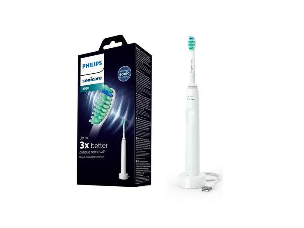 Philips Sonicare Series 2100 (HX3651/13) Ηλεκτρική Οδοντόβουρτσα σε Λευκό Χρώμα, 1τμχ