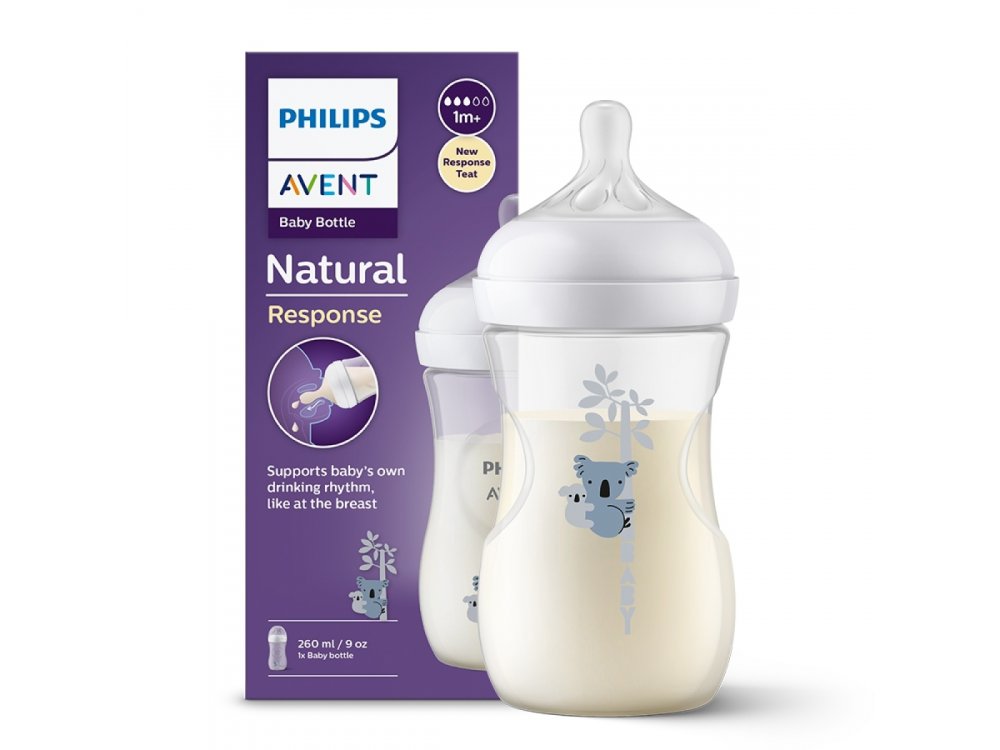Philips Avent Natural Response, Πλαστικό Μπιμπερό 1m+, 260ml
