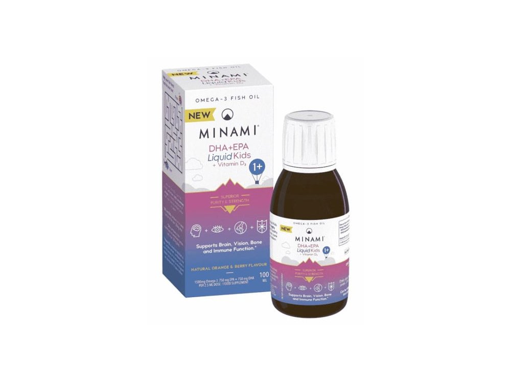 Minami EPA & DHA Liquid + Vitamin D3 Kids, Συμπλήρωμα Διατροφής με Ω-3, D3 για Παιδιά, 100ml