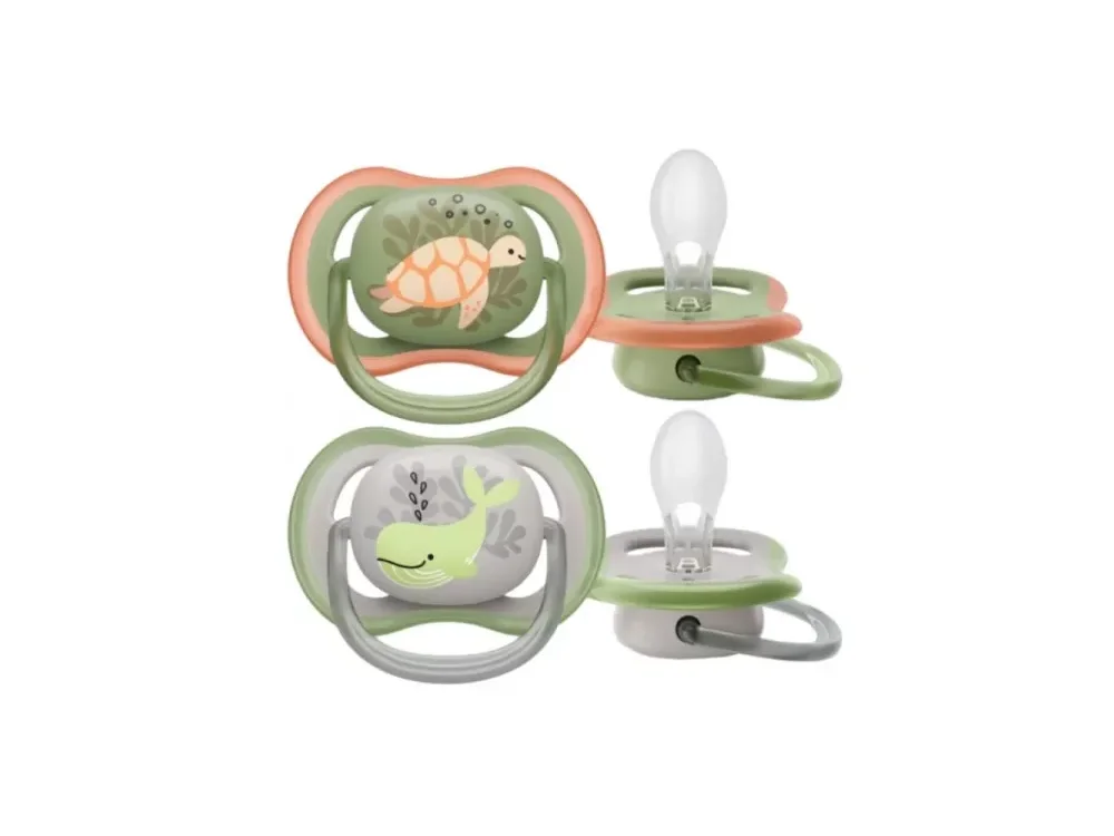Philips Avent Ultra Air Silicone Soother, Φάλαινα - Ιππόκαμπος, 6-18m+, 2τμχ