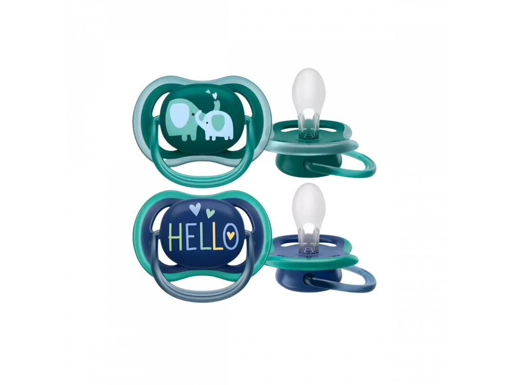 Philips Avent Ultra Air SCF349/19 Ορθοδοντική Πιπίλα Σιλικόνης 18m+, 2τεμ