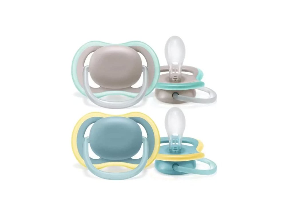 Philips Avent Ultra Air SCF349/01, Ορθοδοντική Πιπίλα Σιλικόνης 18m+, 2τεμ