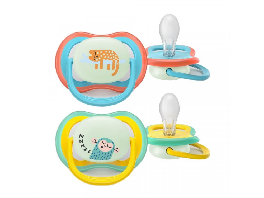 Philips Avent Ultra Air Night Πιπίλες Σιλικόνης Νυκτός για 18+ μηνών, 2τμχ