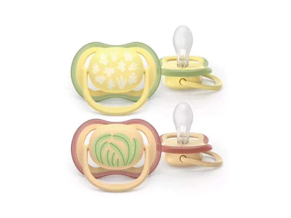 Philips Avent Ultra Air Colors of Nature Unisex 0-6m Ορθοδοντική Πιπίλα Σιλικόνης, 2τμχ
