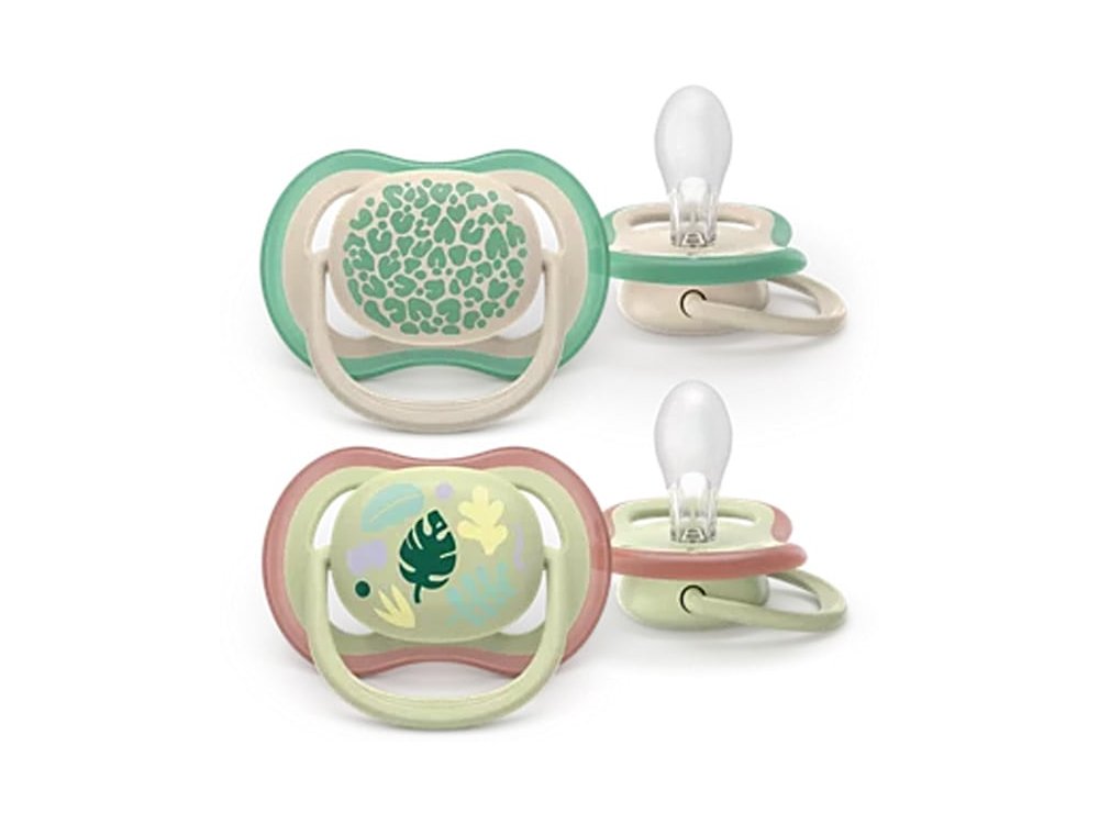 Philips Avent Ultra Air Colors of Nature 6-18m Ορθοδοντική Πιπίλα Σιλικόνης, 2τμχ