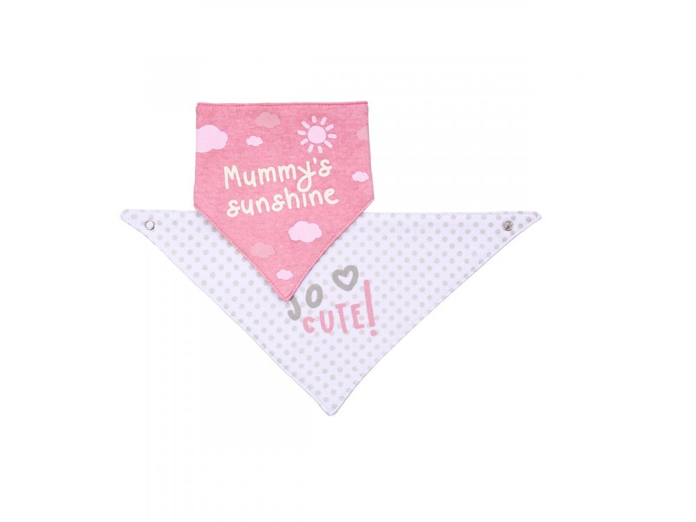 BabyOno Bandana Bib Sunshine Σαλιάρες - Mπαντάνες 0m+, 2 τμχ