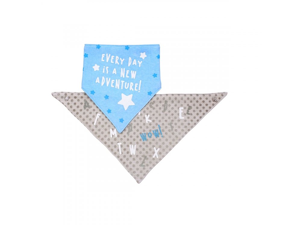 BabyOno Bandana Bib Wow, Σαλιάρες - Mπαντάνες 0m+, 2 τμχ