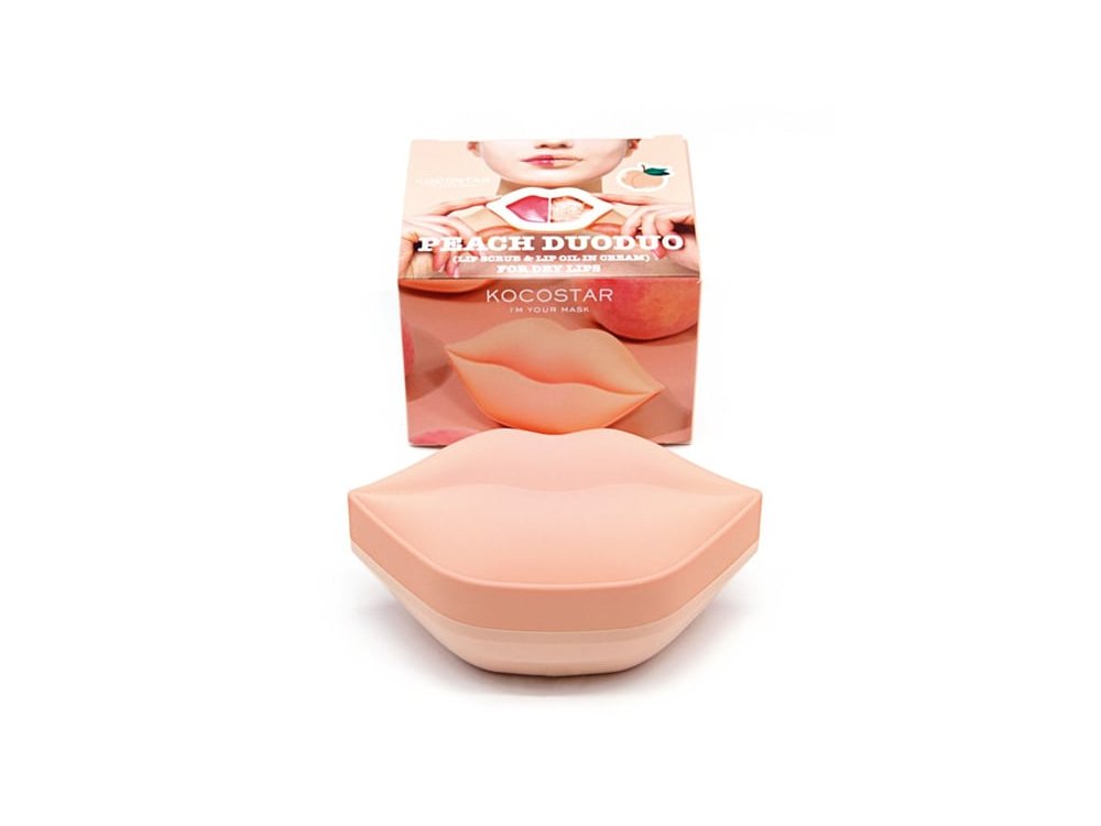 Kocostar Peach Duoduo Lip Scrub & Lip Oil in Cream, για Απαλά & Ενυδατωμένα Χείλη, 43g