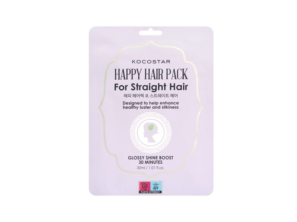 Kocostar Happy Hair Pack for Straight Hair, Μάσκα για Ίσια Μαλλιά, 1τμχ