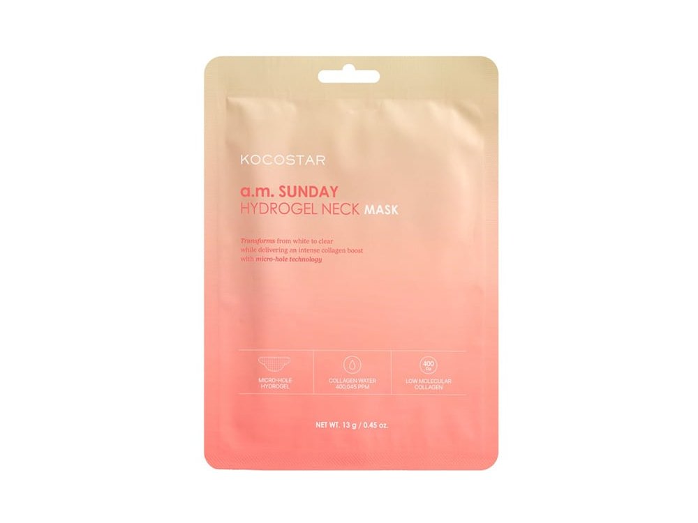 Kocostar a.m. Sunday Hydrogel Neck Mask Micro-Hole Μάσκα Υδρογέλης για τον Λαιμό, 13g