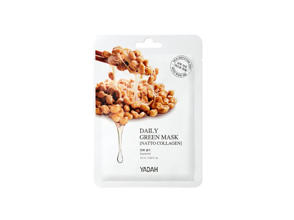 Yadah Daily Green Mask Natto Collagen, Μάσκα Προσώπου για Σύσφιξη, 1τμχ