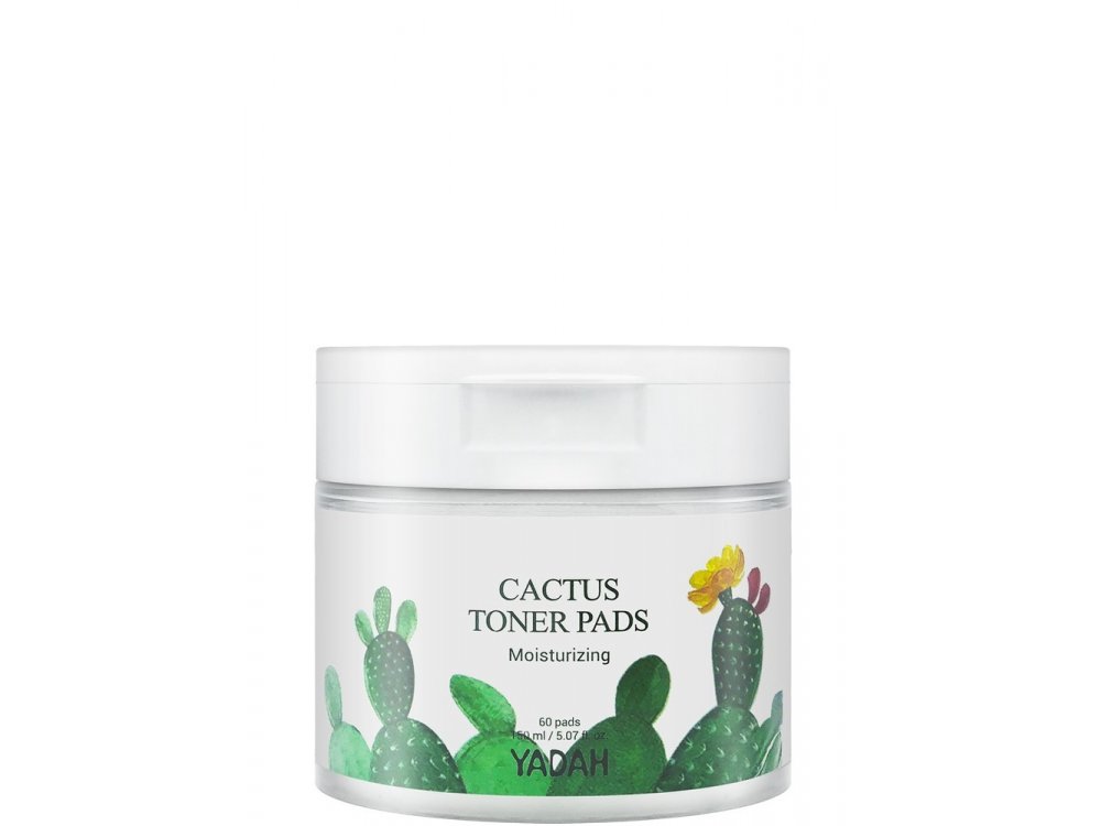 Yadah Cactus Toner Moisturizing Pads, Δίσκοι Ενυδάτωσης & Απολέπισης, 60 τμχ