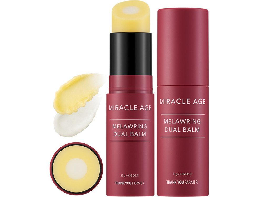 Thank You Farmer Miracle Age Melawring Dual Eye Balm, Balm Ματιών Υψηλής Απόδοσης που Μειώνει Ρυτίδες & Υπερμελαγχρώσεις, 10gr