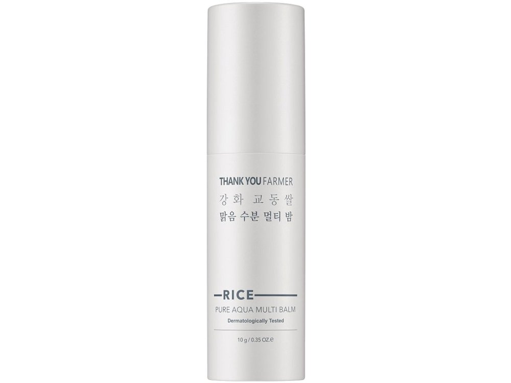 Thank You Farmer Rice Pure Aqua Multi Balm, Ενυδατικό Πολυχρηστικό Βάλσαμο με Εκχύλισμα Ρυζιού για Ξηρές Περιοχές, 10gr