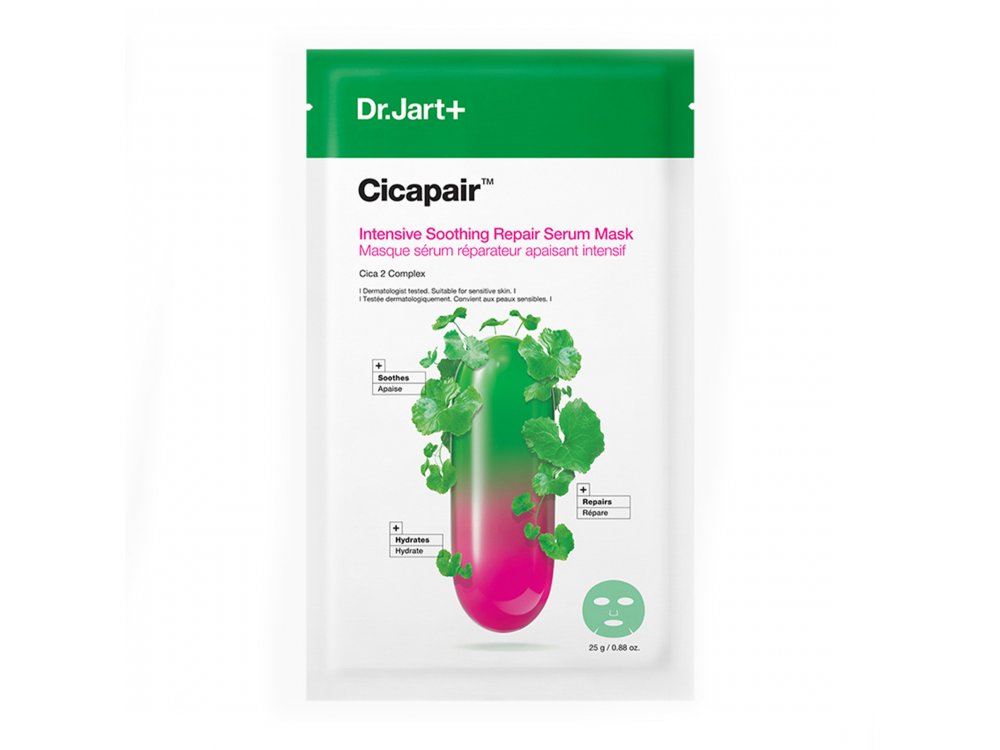 Dr. Jart+ Cicapair Intensive Soothing Repair Serum Mask, Δροσιστική Μάσκα από Κυτταρίνη, 25g