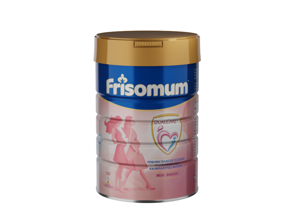 Frisomum Dualcare+ Ρόφημα Γάλακτος σε σκόνη για Εγκυμονούσες & Θηλάζουσες Μητέρες, γεύση μέλι-βανίλια, 400gr